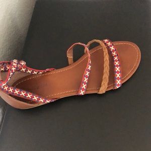 Ankle wrap sandals